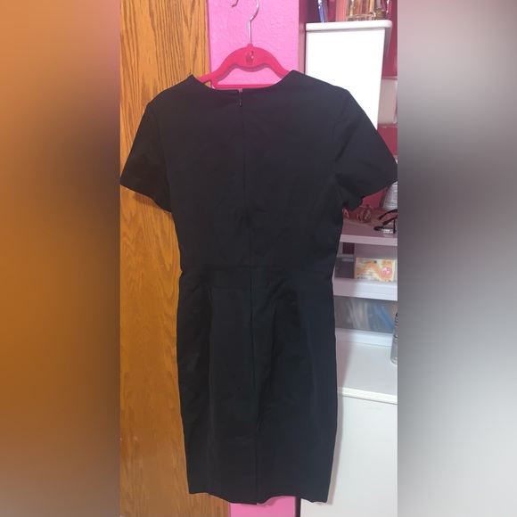 NWT DKNY fitted long black dress. Size 6. Deep V Neck. Retail $159. - Picture 3 of 5